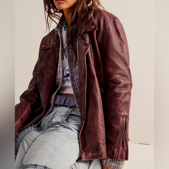We The Free Jackets & Blazers - NWT We The Free Jealousy Leather Moto Jacket